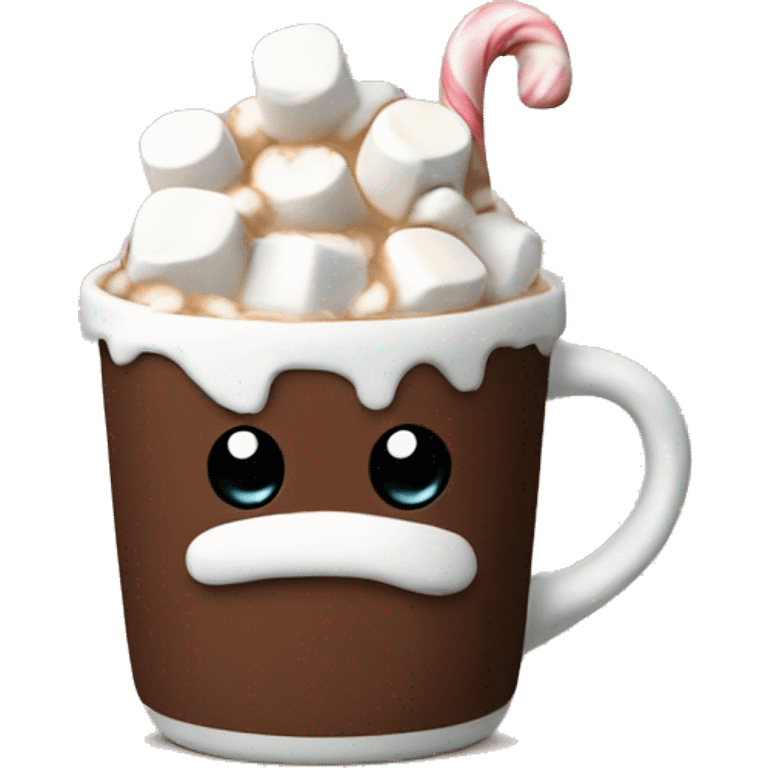 Hot choccolate With marshmallows  emoji