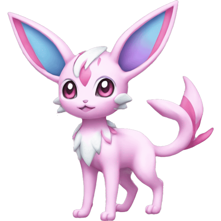 Kawaii Sylveon-Espeon-Pokémon full body emoji