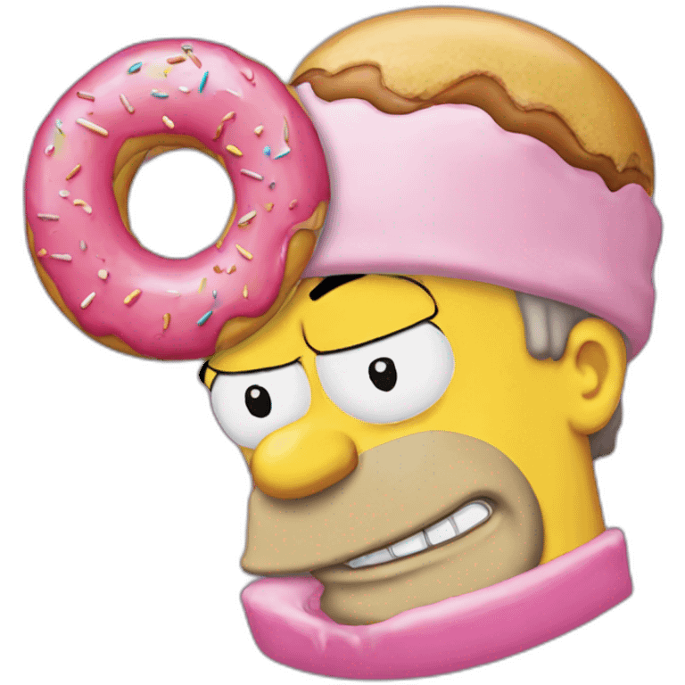 homer simpson as a donut emoji