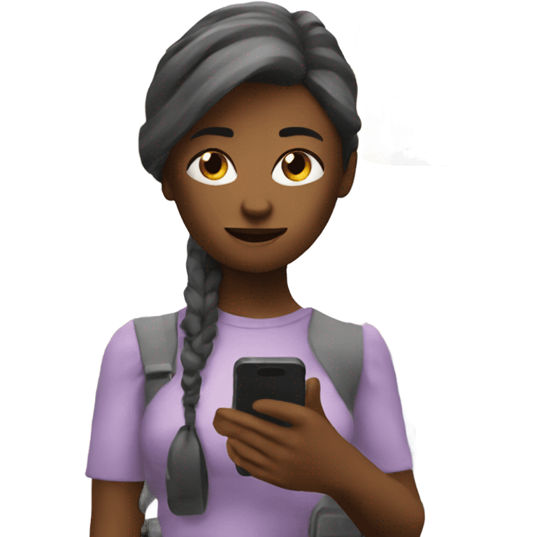 Girl on the phone playing Roblox  emoji