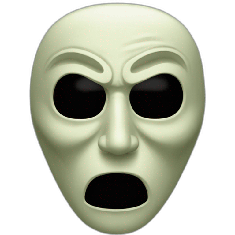 The mask of scream emoji