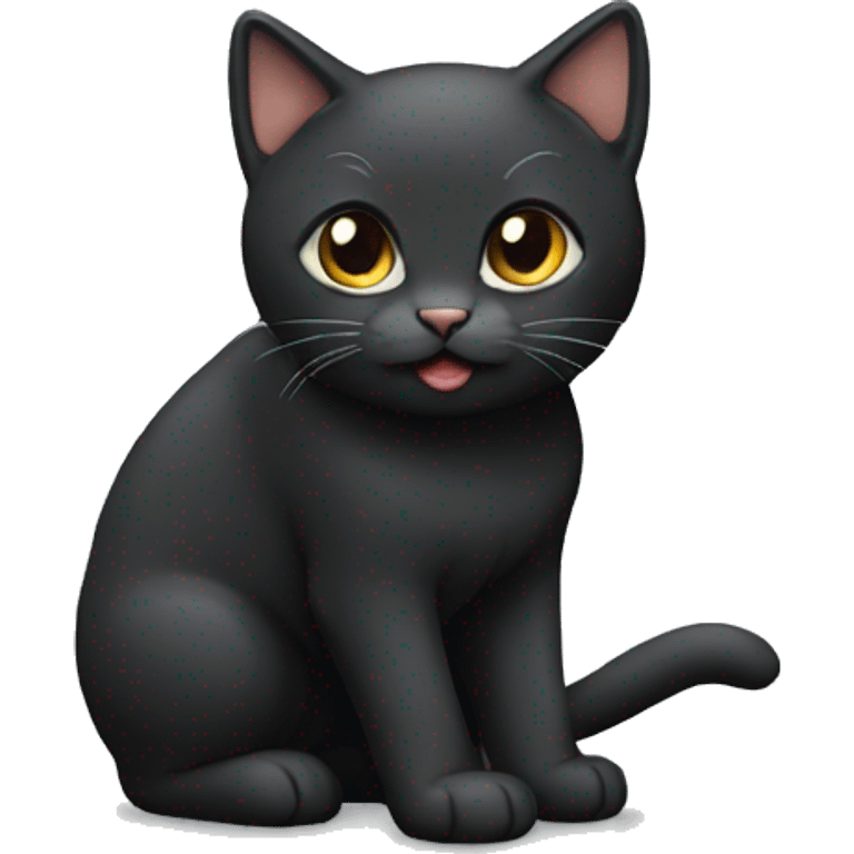 Faz uma emoji de um gato preto emoji