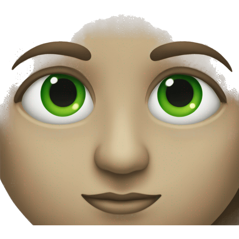 Eyes colored green  emoji