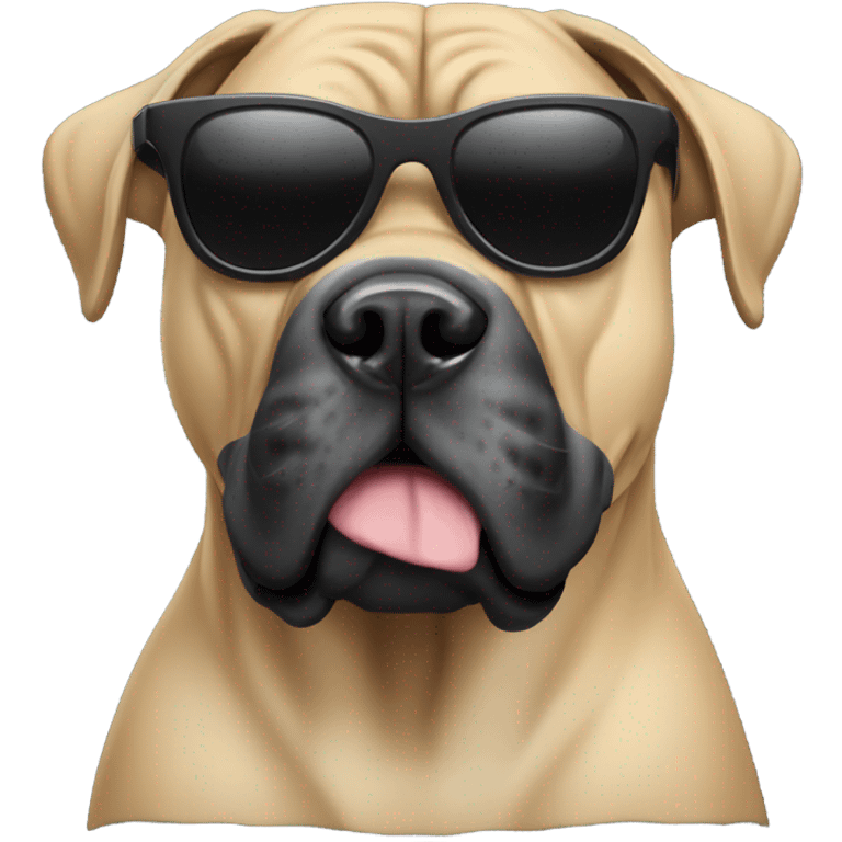 Cane corso with sunglasses emoji