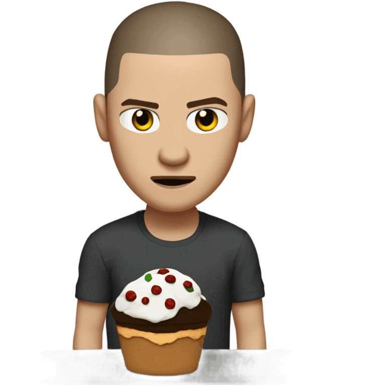 michael scofield from prison break eating lava cake  emoji