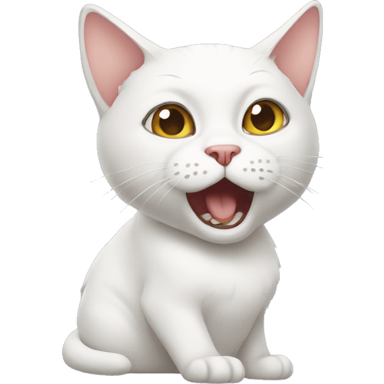 white cat shocked emoji