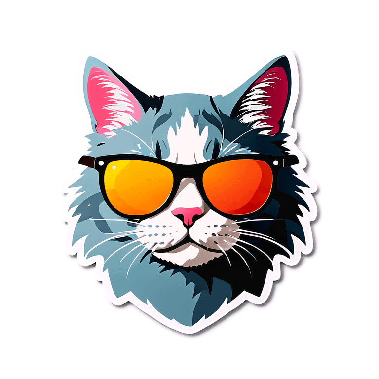 Cat with sunglasses emoji