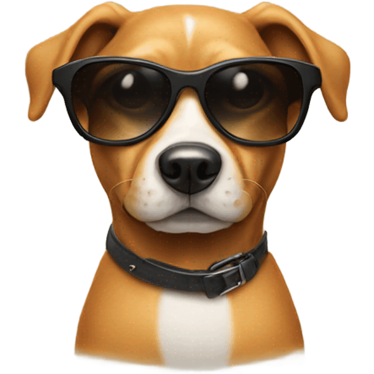 Dog with sunglasses emoji