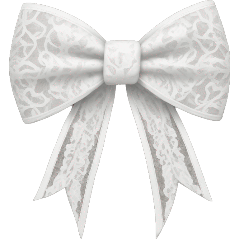 white bow with white lace emoji