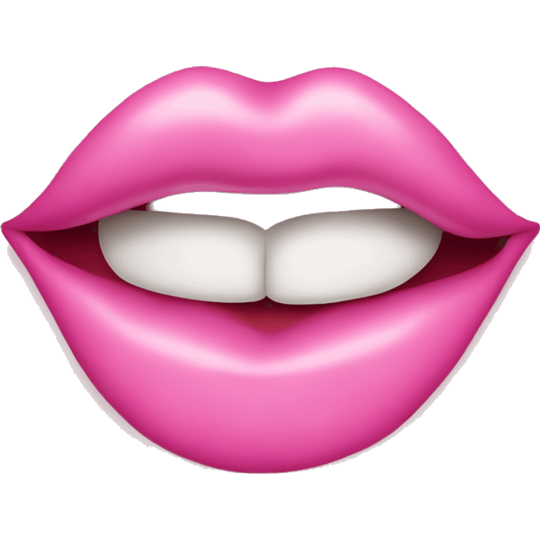 Pink kiss emoji