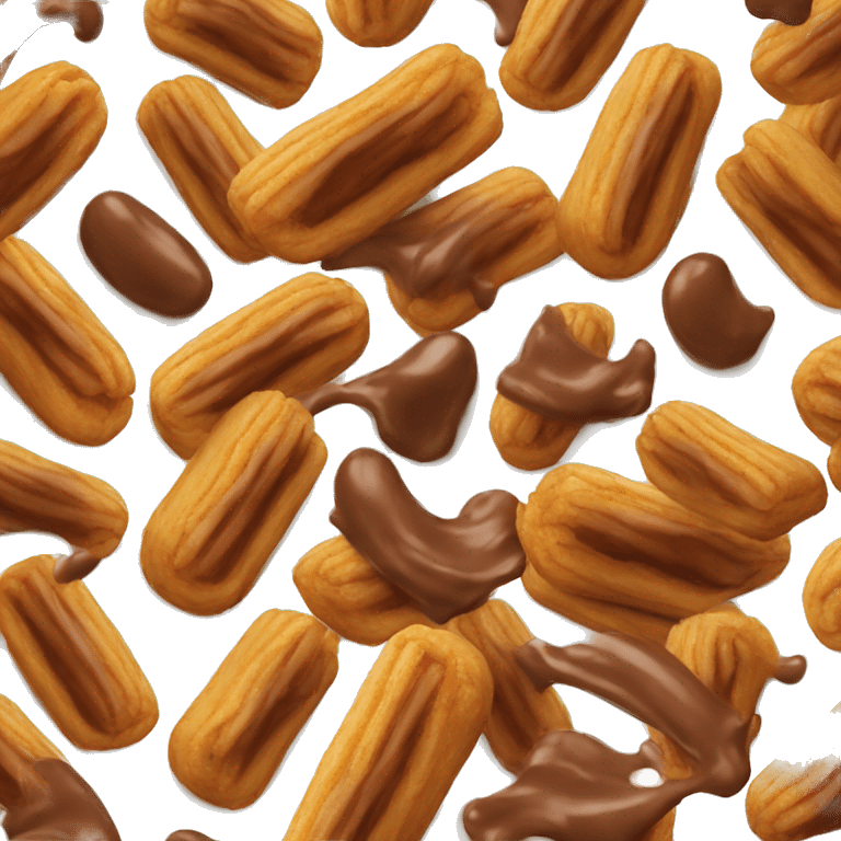 Dipped chocolate churro tip emoji