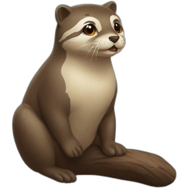 chat sur une loutre emoji