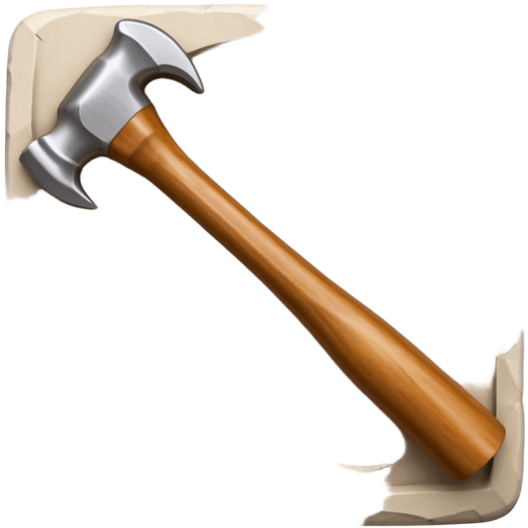 Carving icon, stone, bone, and horn being carved with chisels, fine detailed patterns visible, carving tools like hammer and chisel, minimalistic style, clean lines, transparent background. emoji