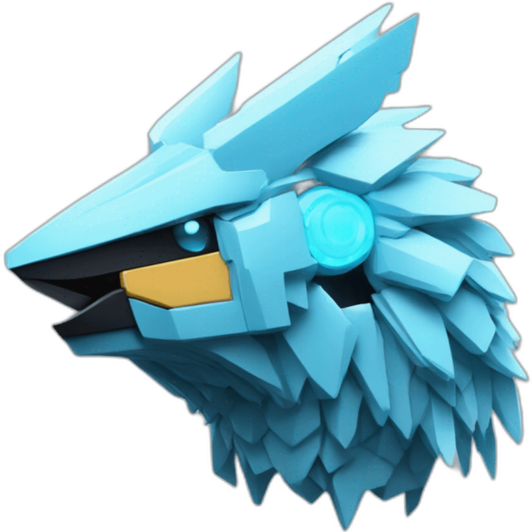 Minecraft Articuno Cyberpunk Head emoji