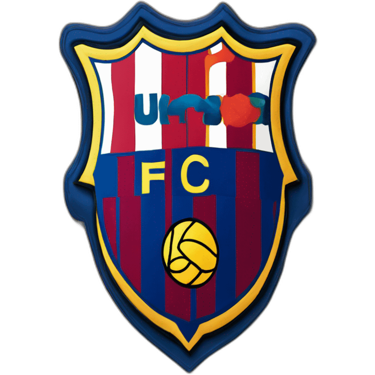 Fc Barcelona realistic logo emoji