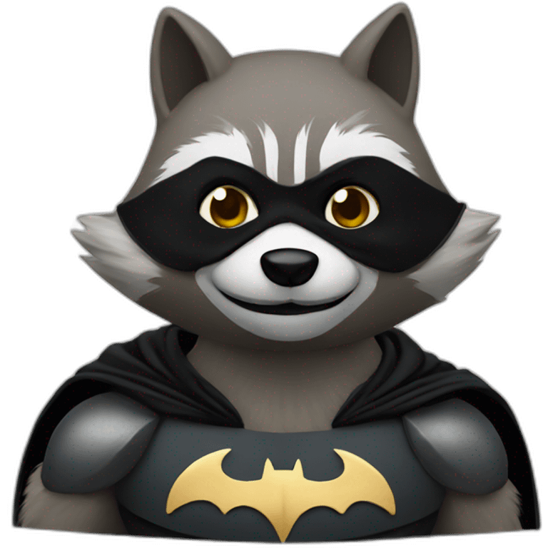 Raccoon batman emoji