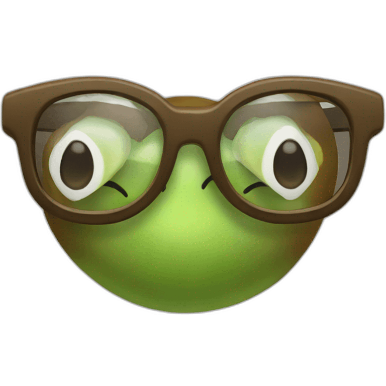 Kiwi with subglasses emoji