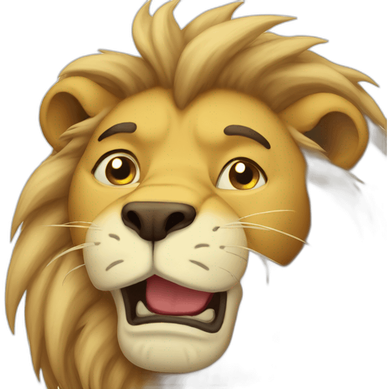 sad lion cry emoji