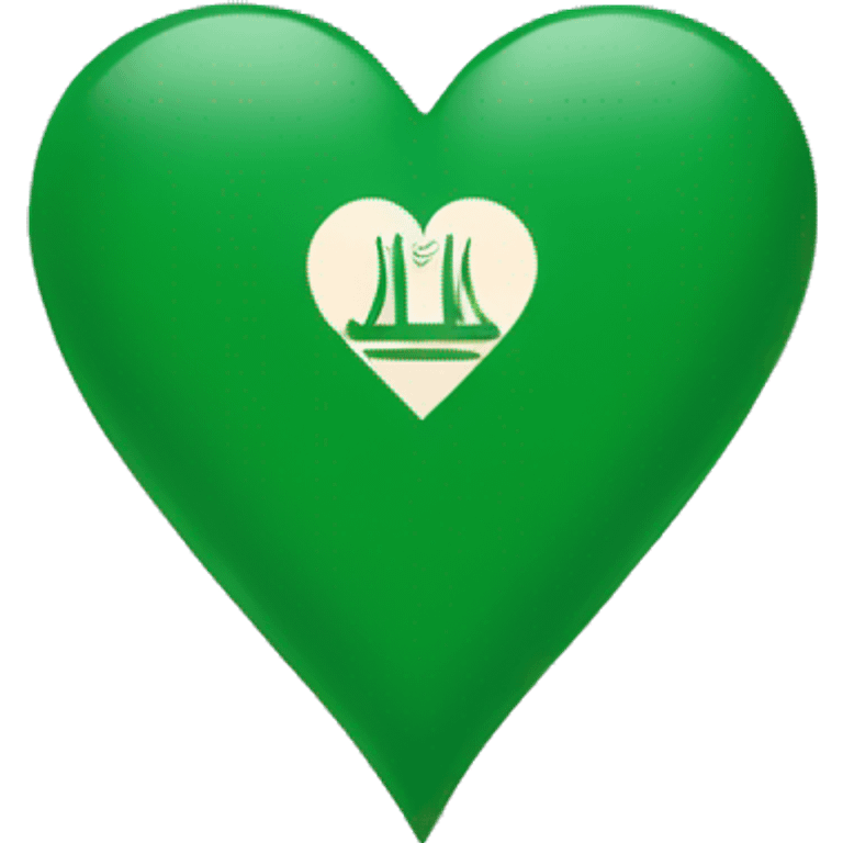 Green heart with ahli Jeddah flag  emoji