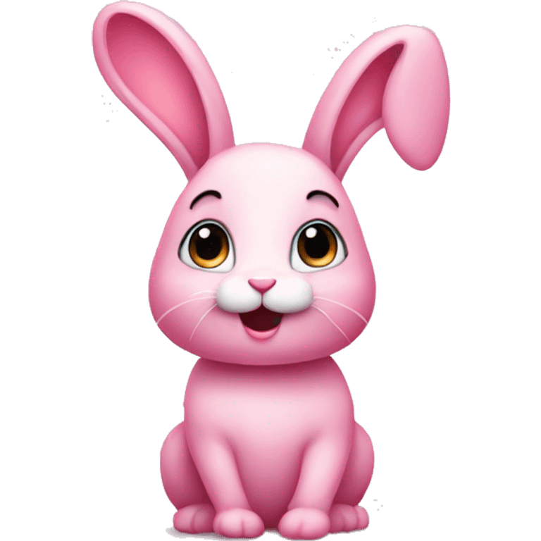 Cute pink bunny emoji