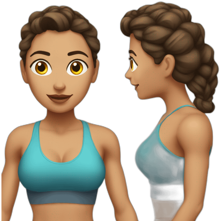 very hot latina with training outfit emoji