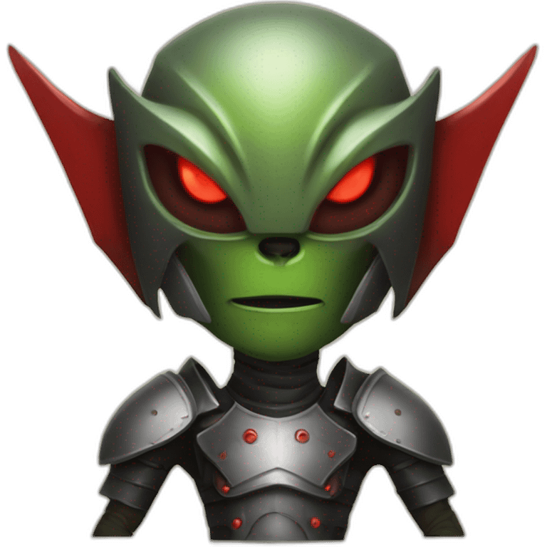 Alien knight sat fantasy anger red eyes forest background emoji