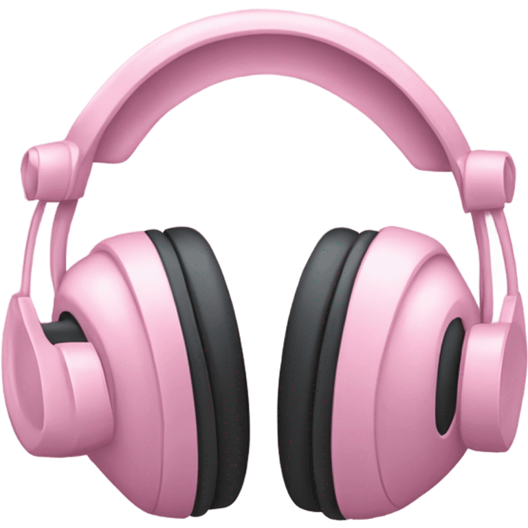 Two light pink bows were tied on either side of the headset emoji