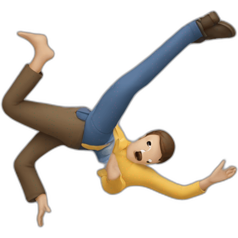 THIN MAN falling  emoji