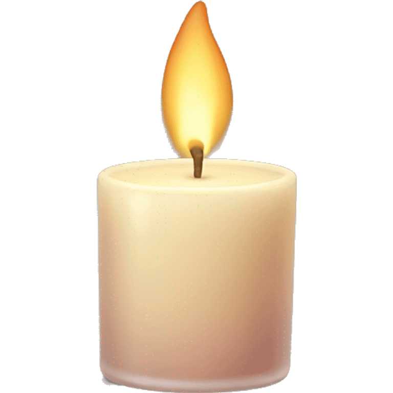 Candle in a powder-colored glass emoji