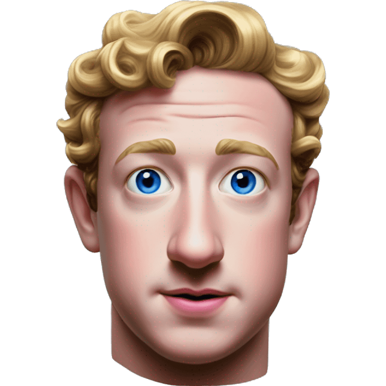 Synthwave Zuckerberg in Super Mario style, oil paint, epic eyes, intricate lips, exquisite pose, beautiful, desirable, logical emoji