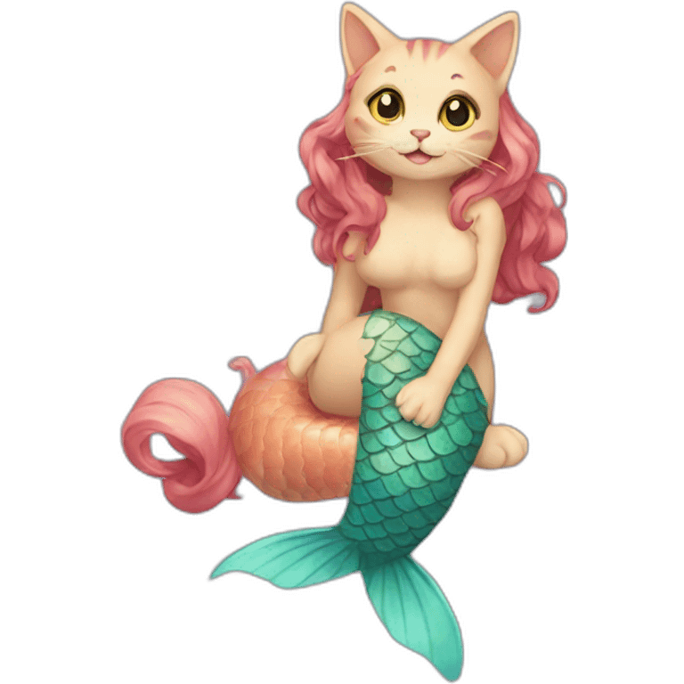 Cat mermaid emoji