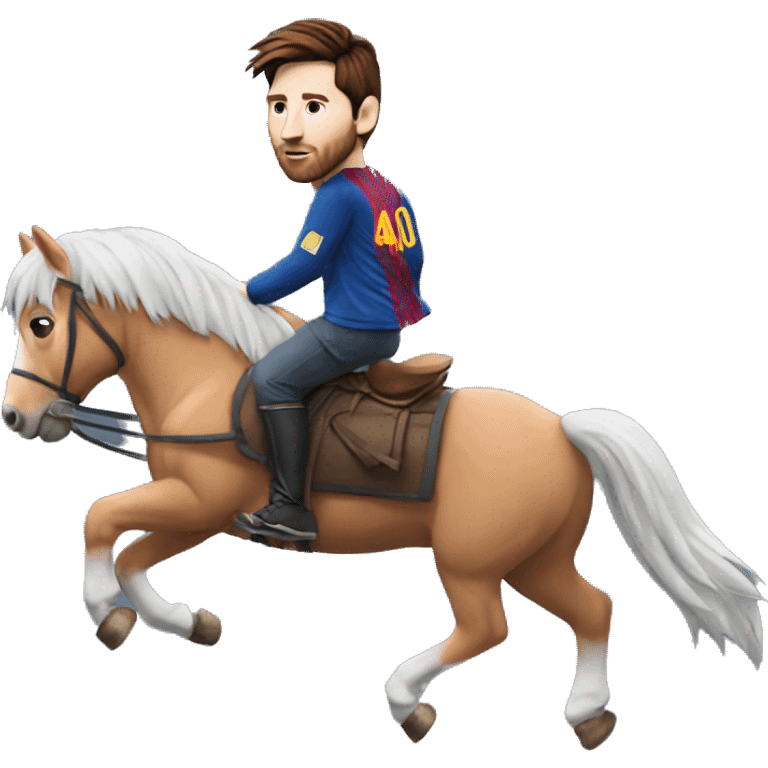 Messi sur un cheval emoji