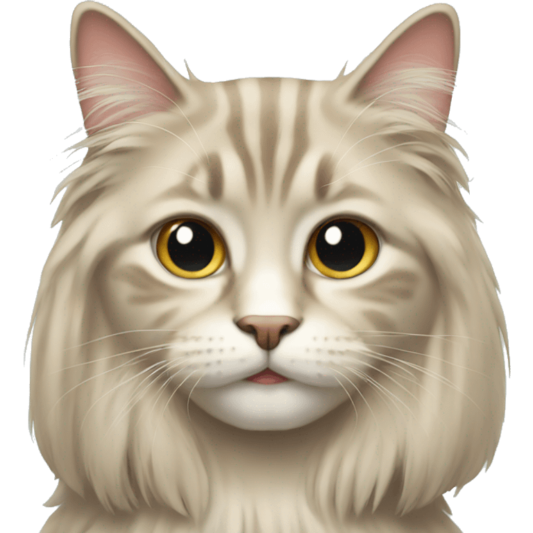 Long hair cat emoji