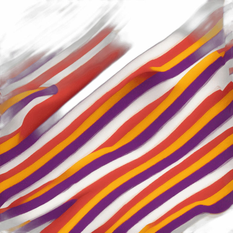 bandera horizontal con tres colores el pirmero rojo luego amarillo y morado emoji