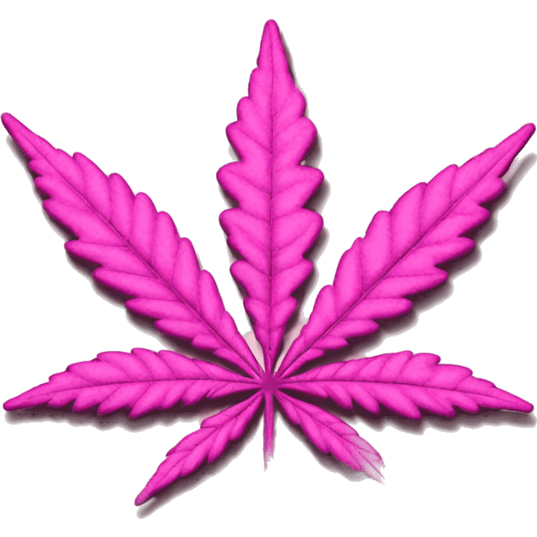 Pink marijuana leaf emoji