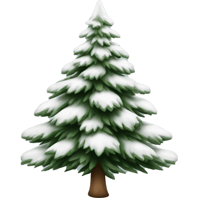  actual white fir christmas tree isolated.  emoji