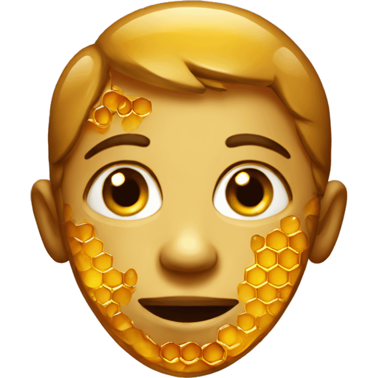 Face made of honey emoji