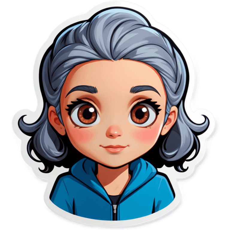 Grey hair girl  emoji