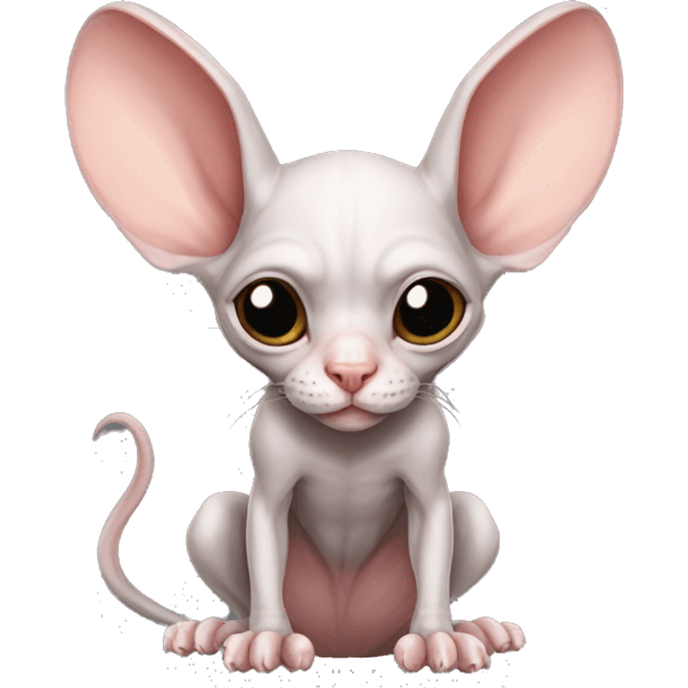 Cool Bat-Sphynx-Rat-Mouse-Rodent-Hybrid full body emoji