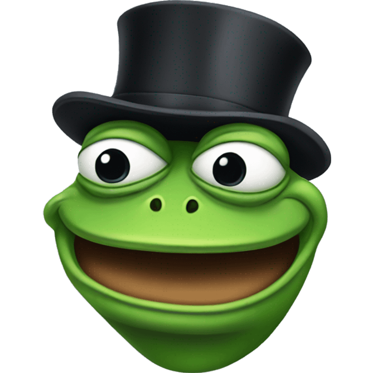 Pepe the Frog with top hat emoji