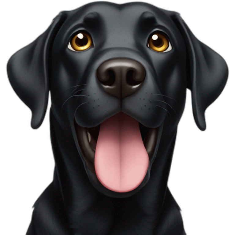 black labrador shocked emoji