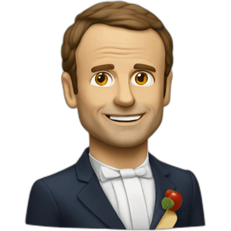 Macron mange du fromage  emoji