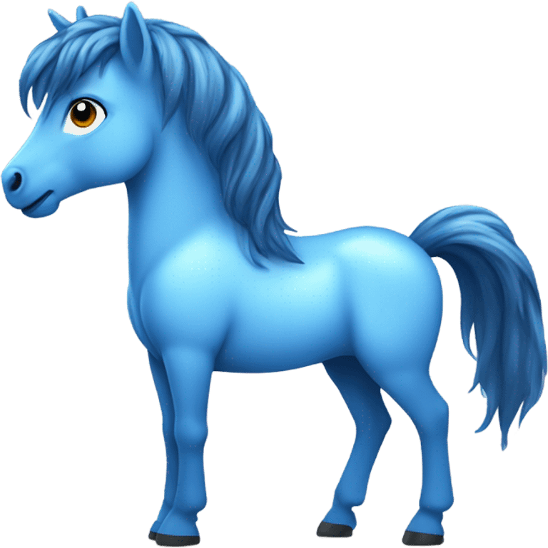 Blue pony emoji