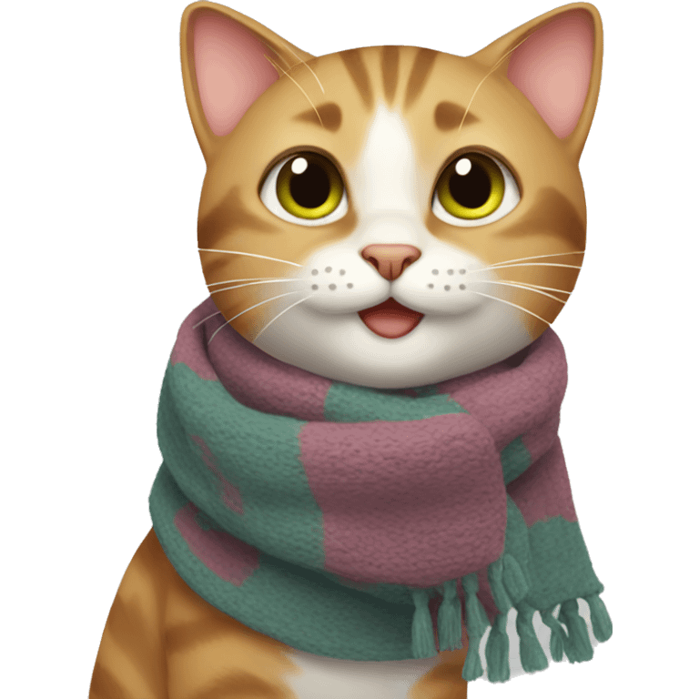 animated cat with scarf emoji