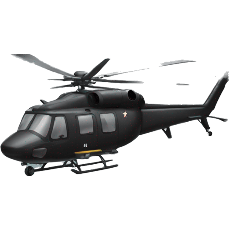 Black helicopter military  emoji