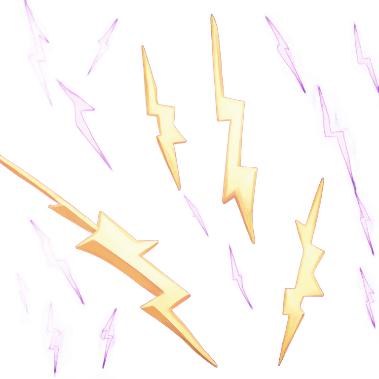 Purple lightning glowing purple emoji