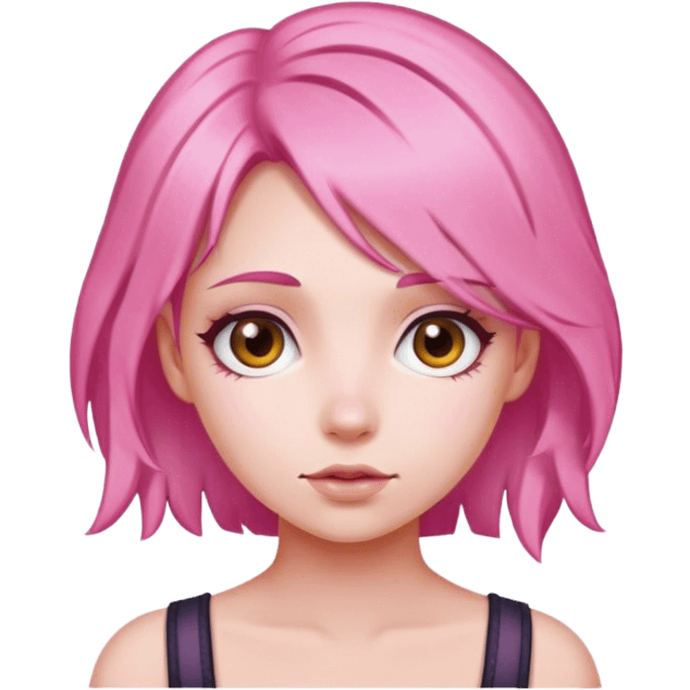 Pink hair girl emoji