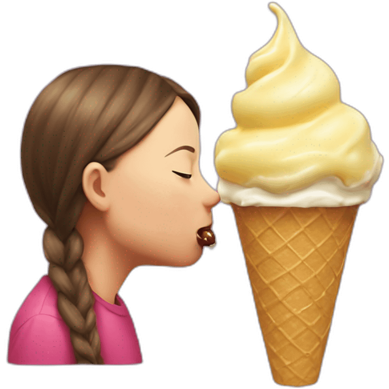 Greta thunberg kiss an ice cream emoji