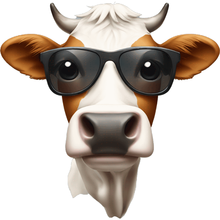 Cow with sunglasses  emoji