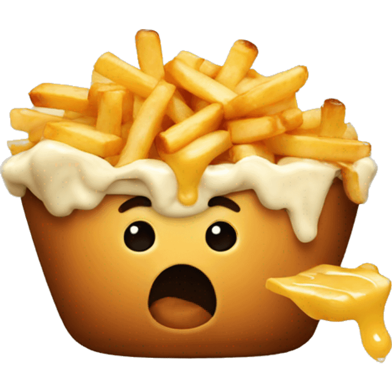 Poutine eating emoji